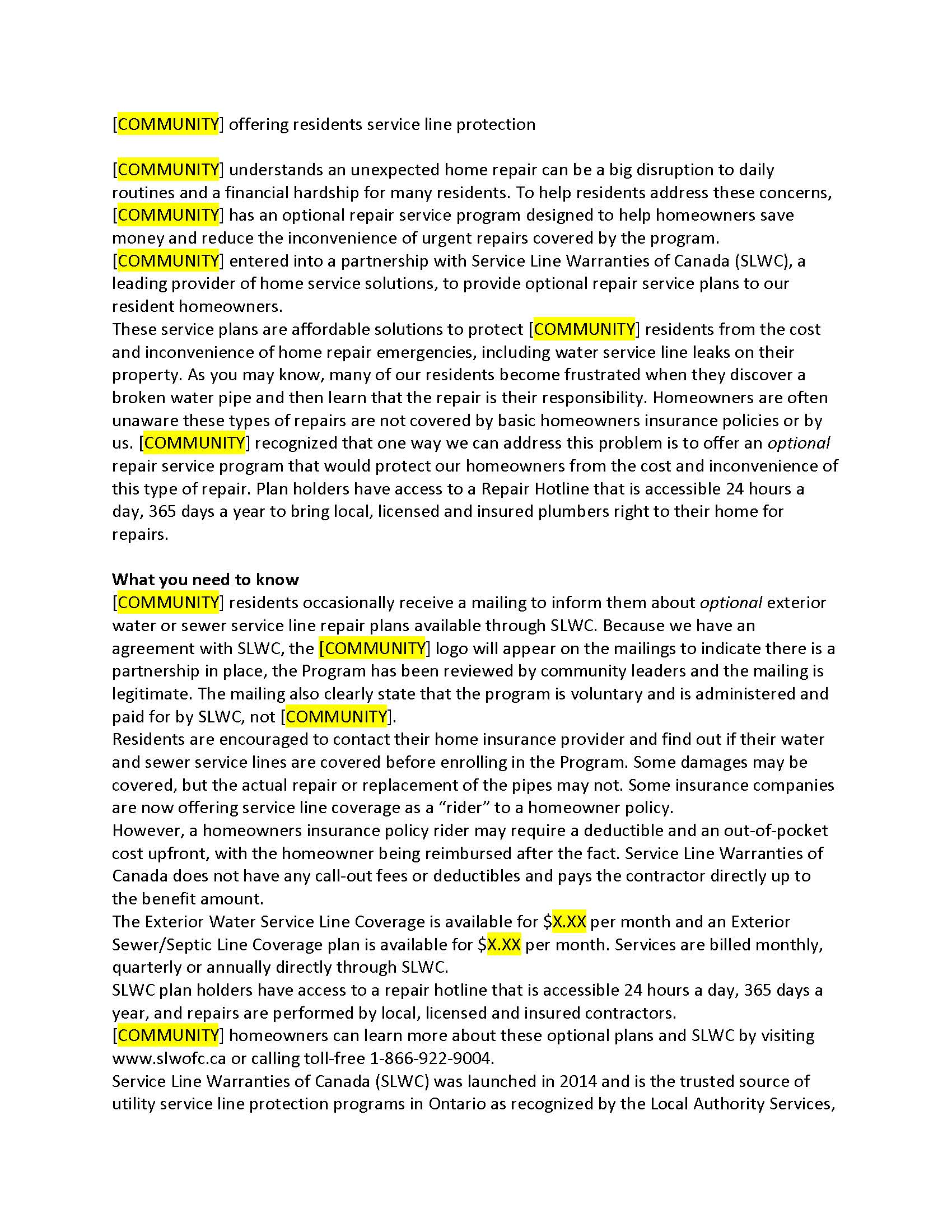 Newsletter template